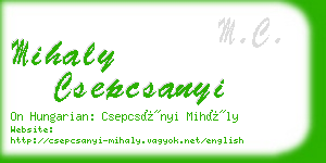 mihaly csepcsanyi business card